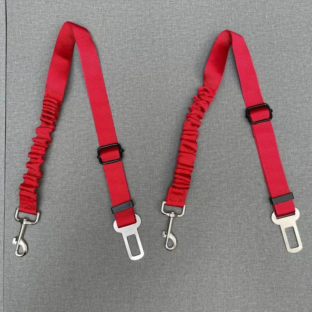 2 Pack ,Dog Seat Belt Leash Pet Seatbelt Car ELASTIC Safety Adjustable Harness